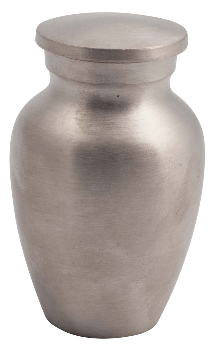 3” Brass Pet Cremation Urn – Steel Color with Matte Finish – Hand-Crafted – Solid Urns for Ashes at Wholesale